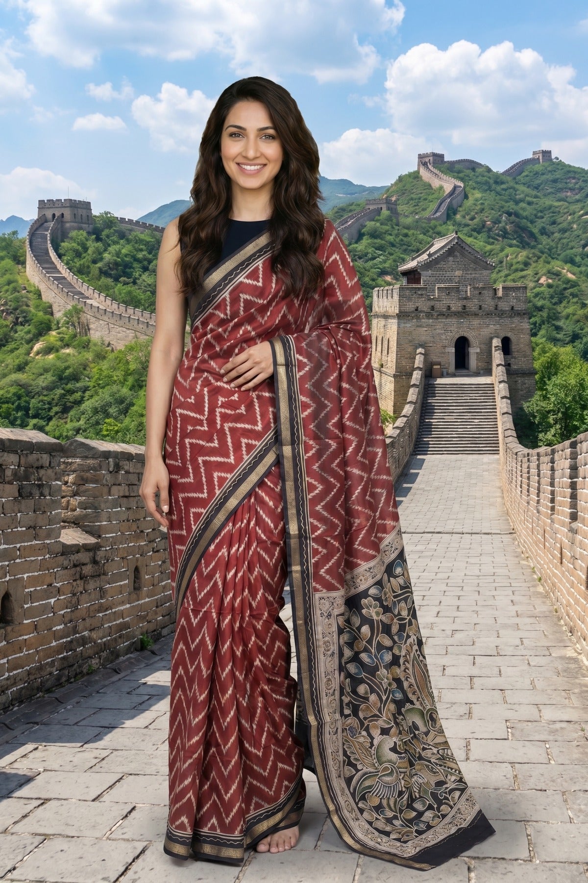 Crimson Heritage Chanderi Tussar