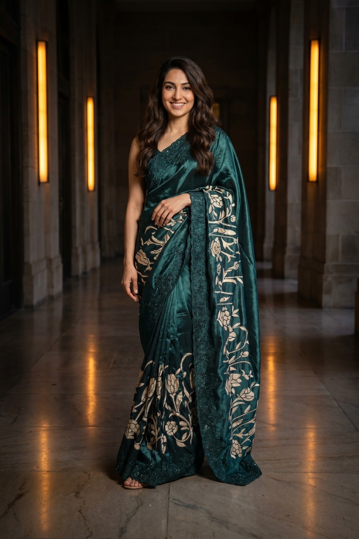 Signature Cutwork Appliqué Silk Saree