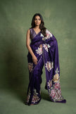 Midnight Bloom Pure Tissue Saree