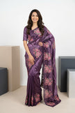 Floral Lace Crush Tussar Saree