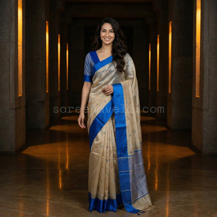 Silver Glow Satin Border Tissue - Saree Haveli Default Title