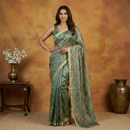 Classic Woven Tissue Silk Saree