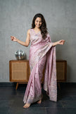 Persian Garden Satin Dobby Tussar Saree