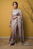 Floral Bloom Satin Tussar Saree
