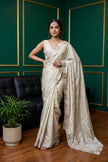 Maple Bloom Satin Tussar Saree