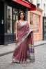 Rainbow Border Matka Silk