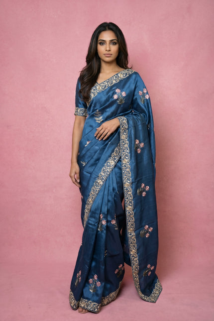 Royal Bloom Premium Semi Tussar Saree