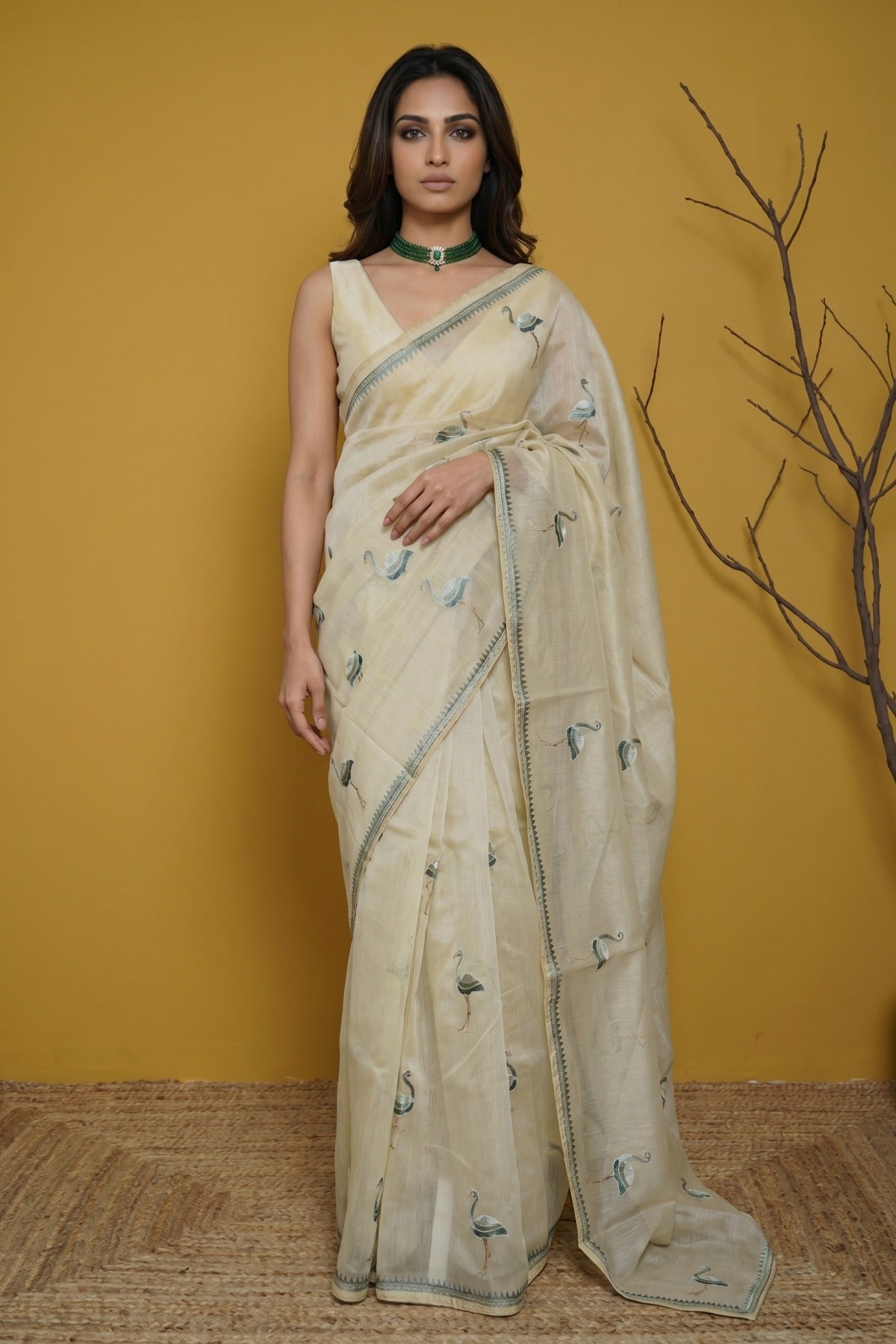 Flamingo Grace Tissue Saree