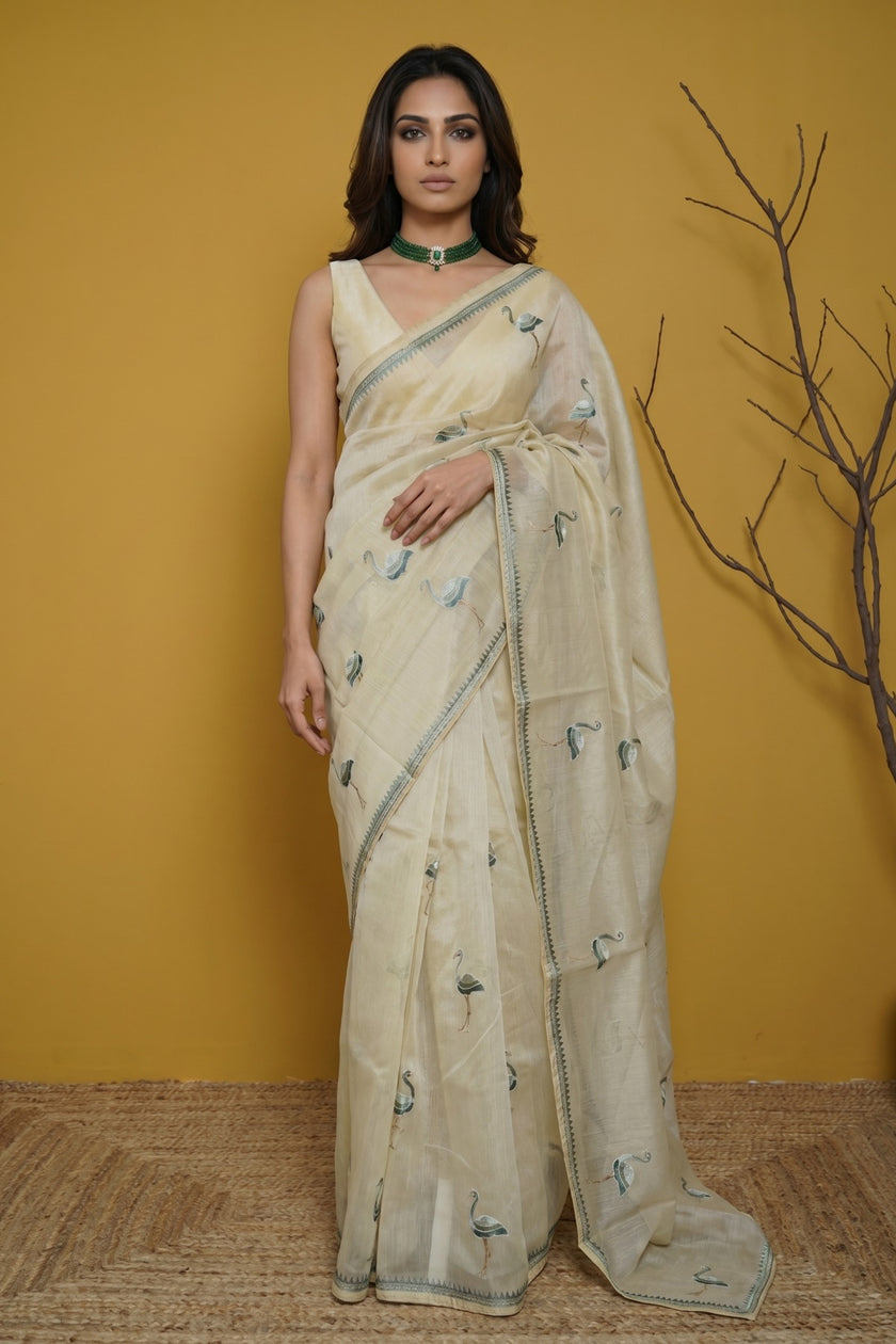 Flamingo Grace Tissue Saree