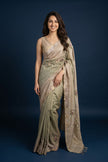 Dual Tone Blossom Blended Tussar Saree