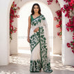 Ivory Emerald Green Appliqué Kota