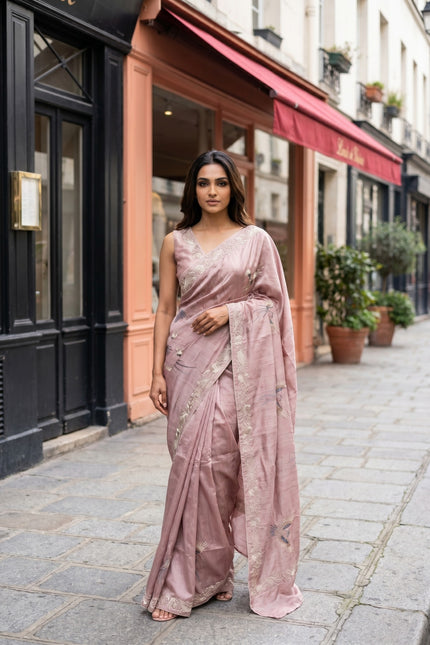 Bird Whisper Tussar Silk