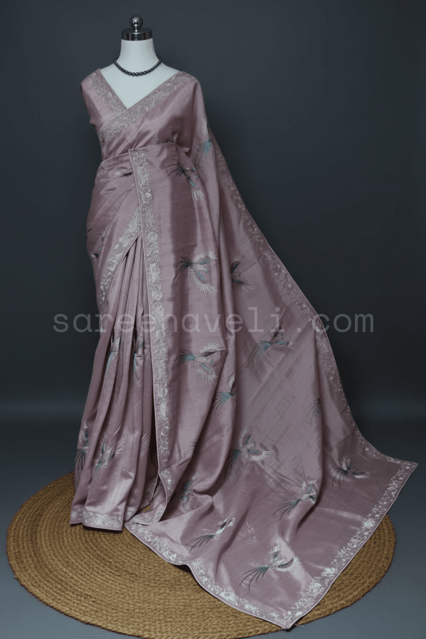 Bird Whisper Tussar Silk