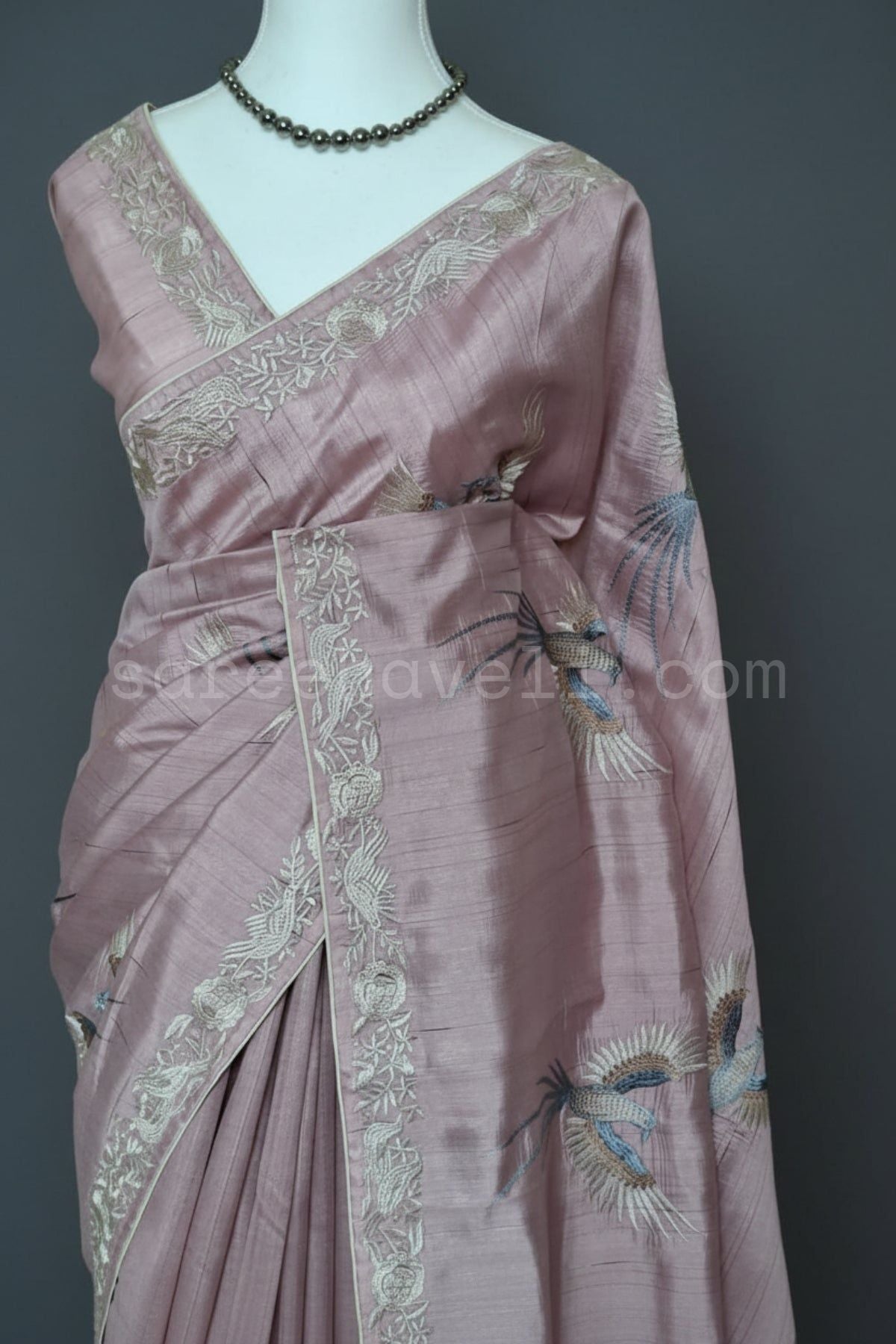 Bird Whisper Tussar Silk