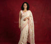 Spring Bloom Linen Tissue Saree - Saree Haveli Pink