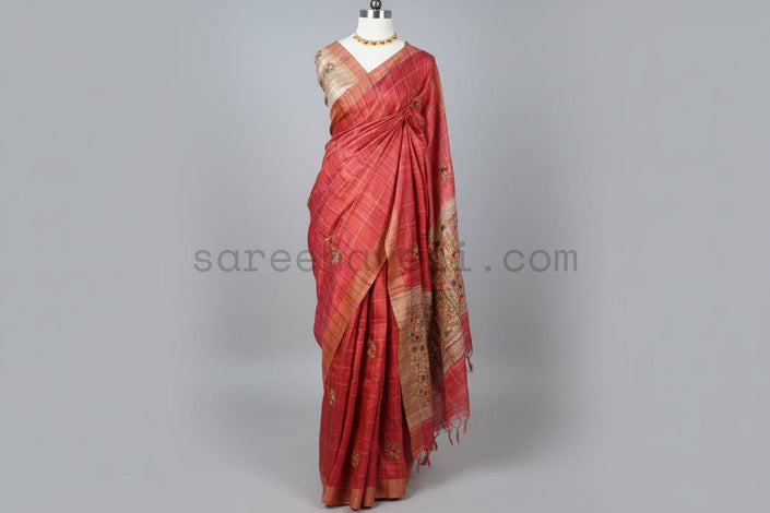 Traditional Soft Tussar Silk Saree - Saree Haveli Default Title