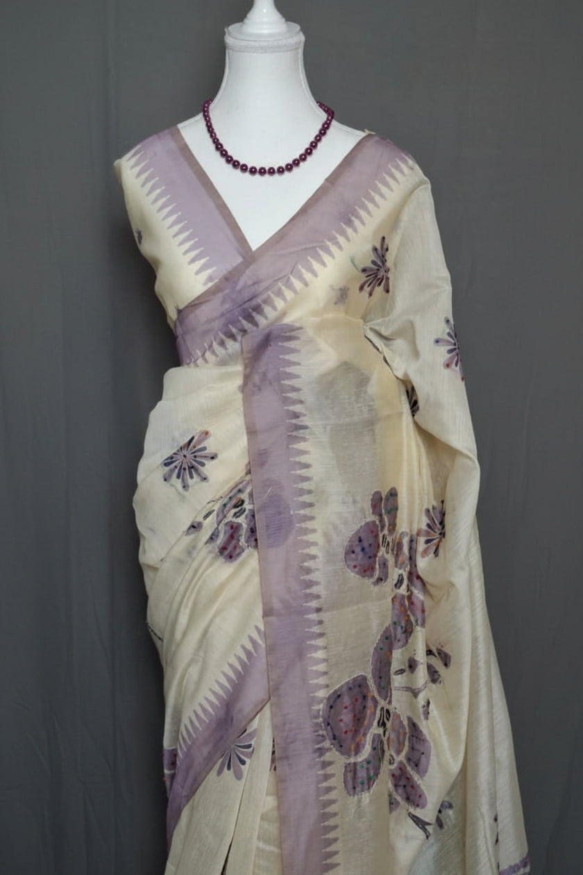 Whisper Bloom Chanderi Saree