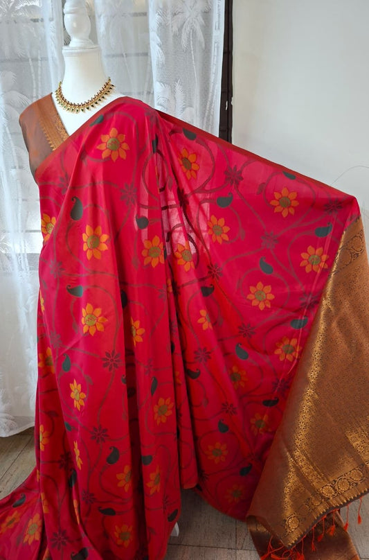 Floral Raga Soft Silk Saree