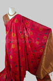 Floral Raga Soft Silk Saree - Saree Haveli Red Soft Silk