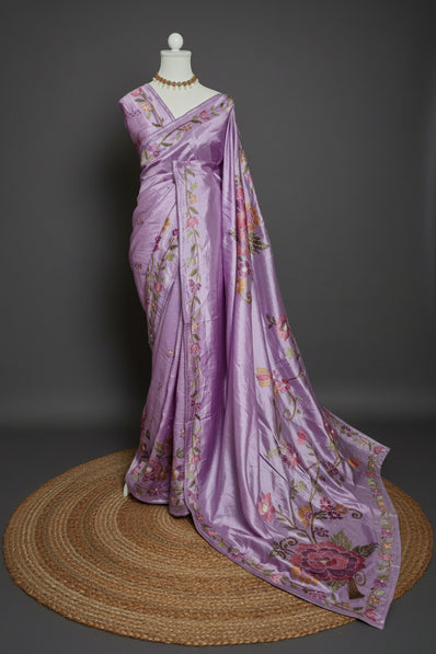 Enchanted Bloom Raw Silk