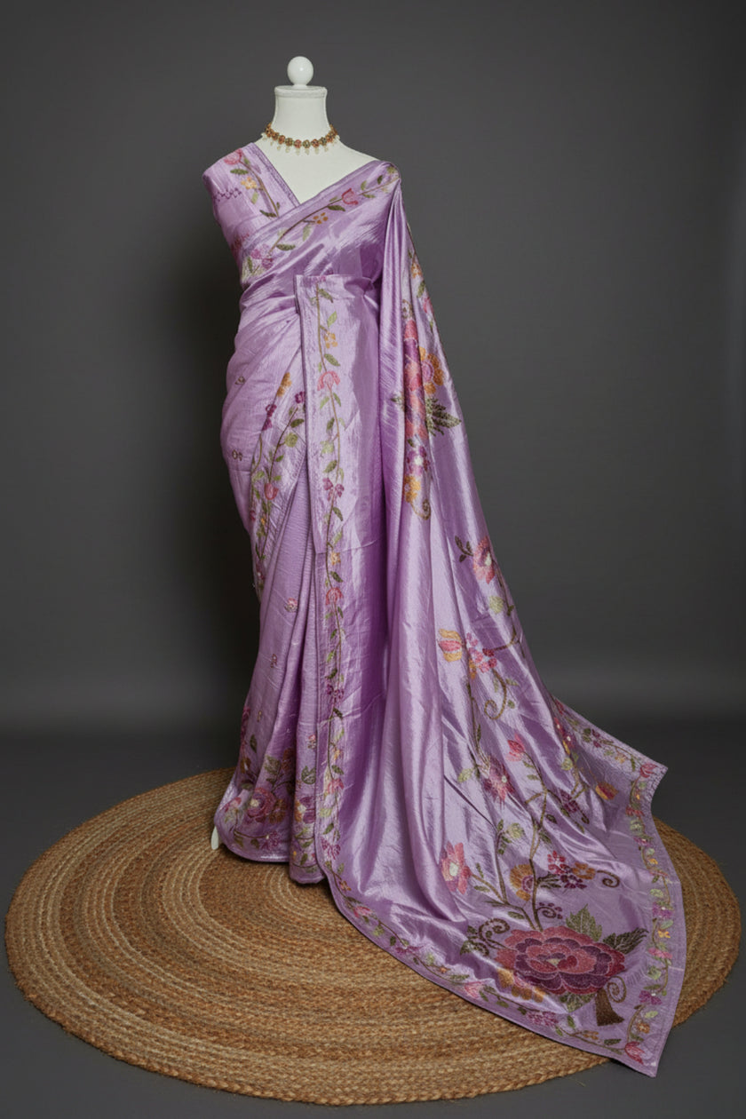 Enchanted Bloom Raw Silk