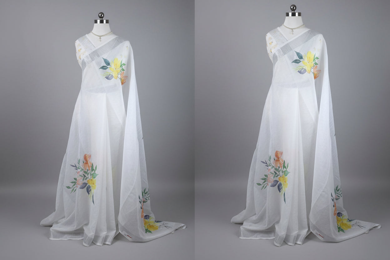 Sunlit Blossom Saree