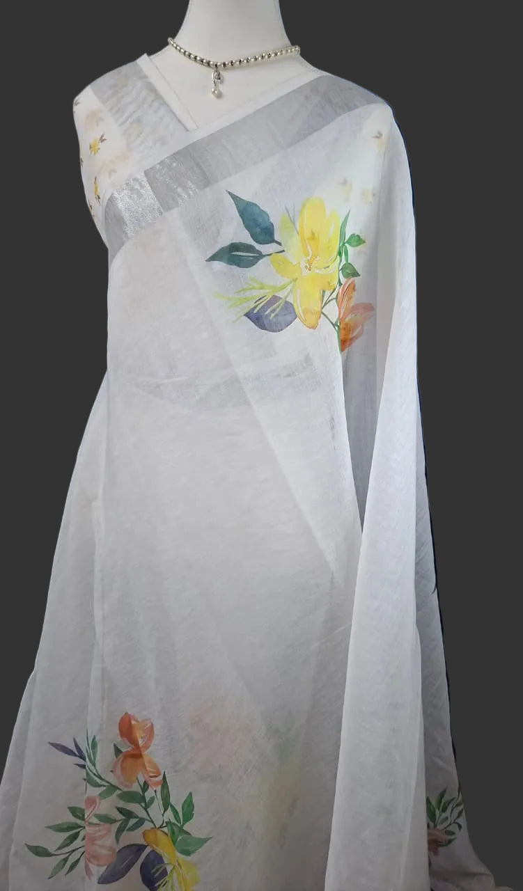 Sunlit Blossom Saree